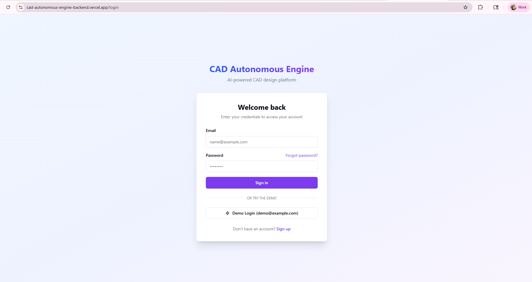 AI Autonomous CAD Engine preview